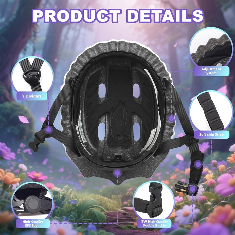 Bavilk Toddler Kids Bike Helmet,3D Dinosaur Helmets for Boys Girls Infant/Baby to Children 1/2/3/4/5/6/7/8 Years Old Lightweight Adjustable Multi-Sports Bicycle Scooter Skateboard Skating Cycling - Image 5